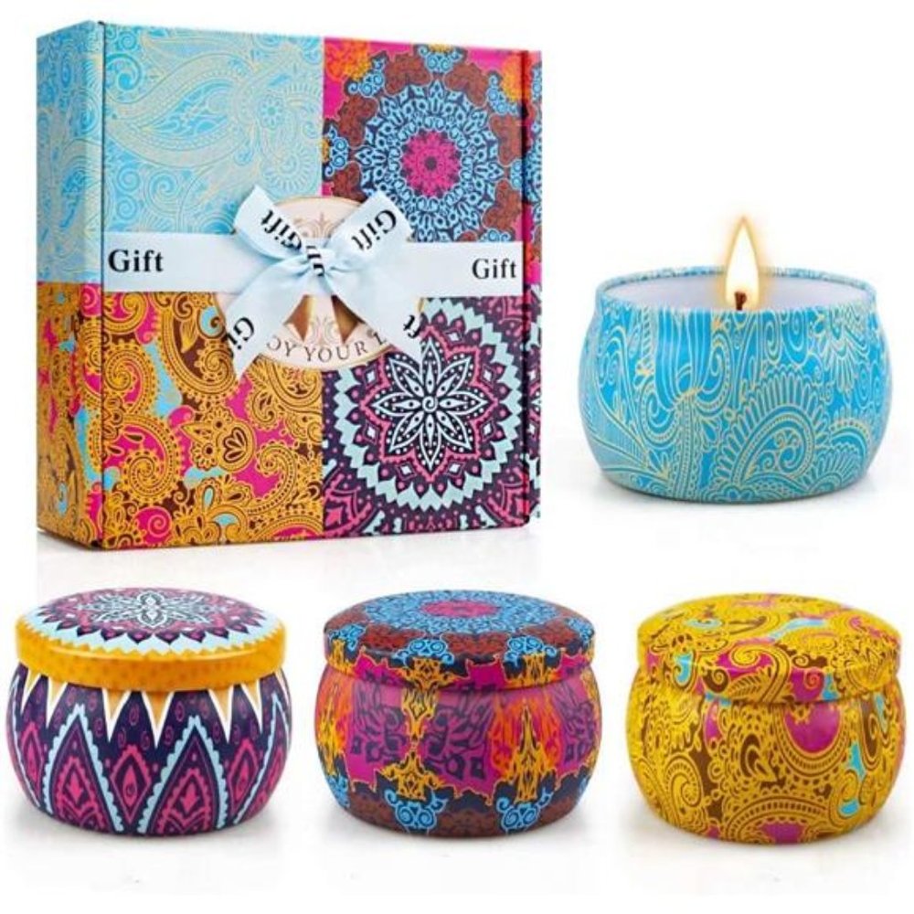 Scented Candles Gifts Set for Women, Aromatherapy Candles for Home Scented